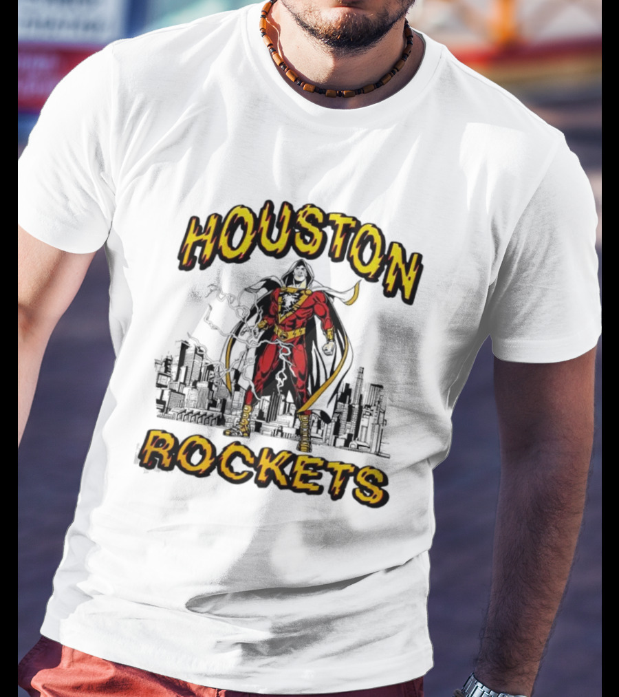 Shazam Houston Rockets Collaboration Hero T-Shirt
