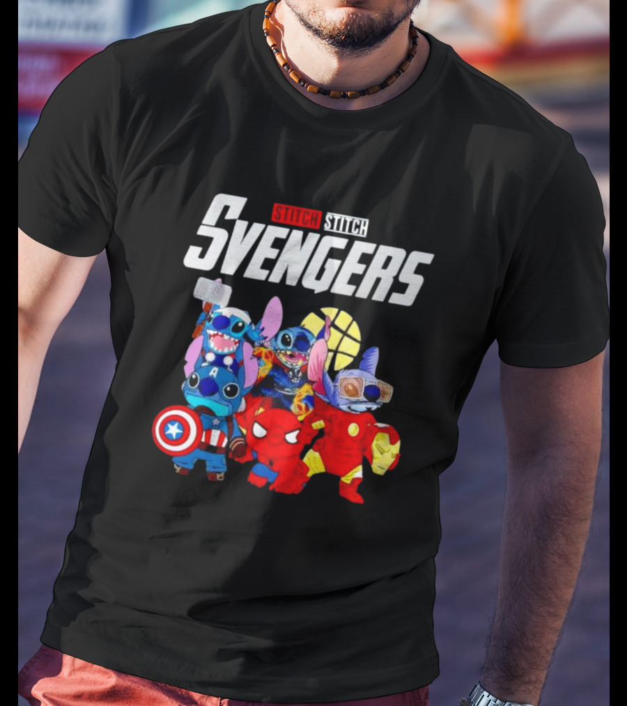 Stitch Stitch Svengers Avengers Crossover Characters T-Shirt