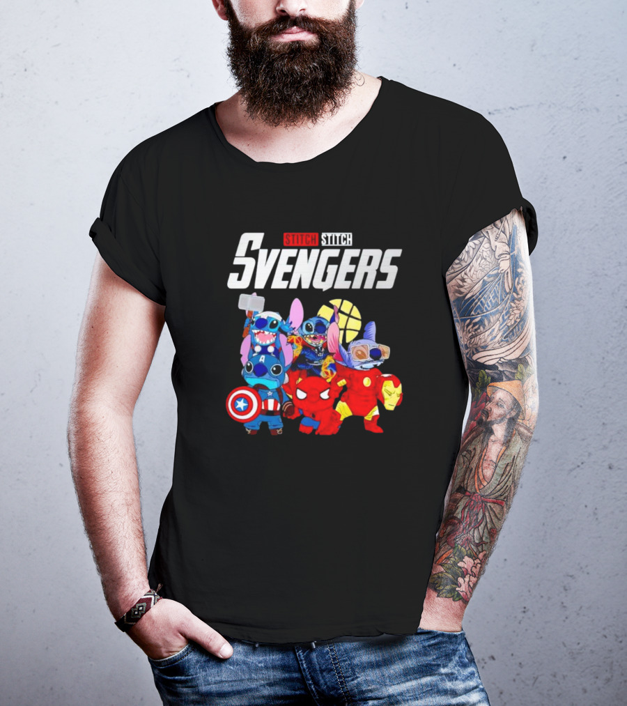 Stitch Stitch Svengers Avengers Crossover Characters T-Shirt