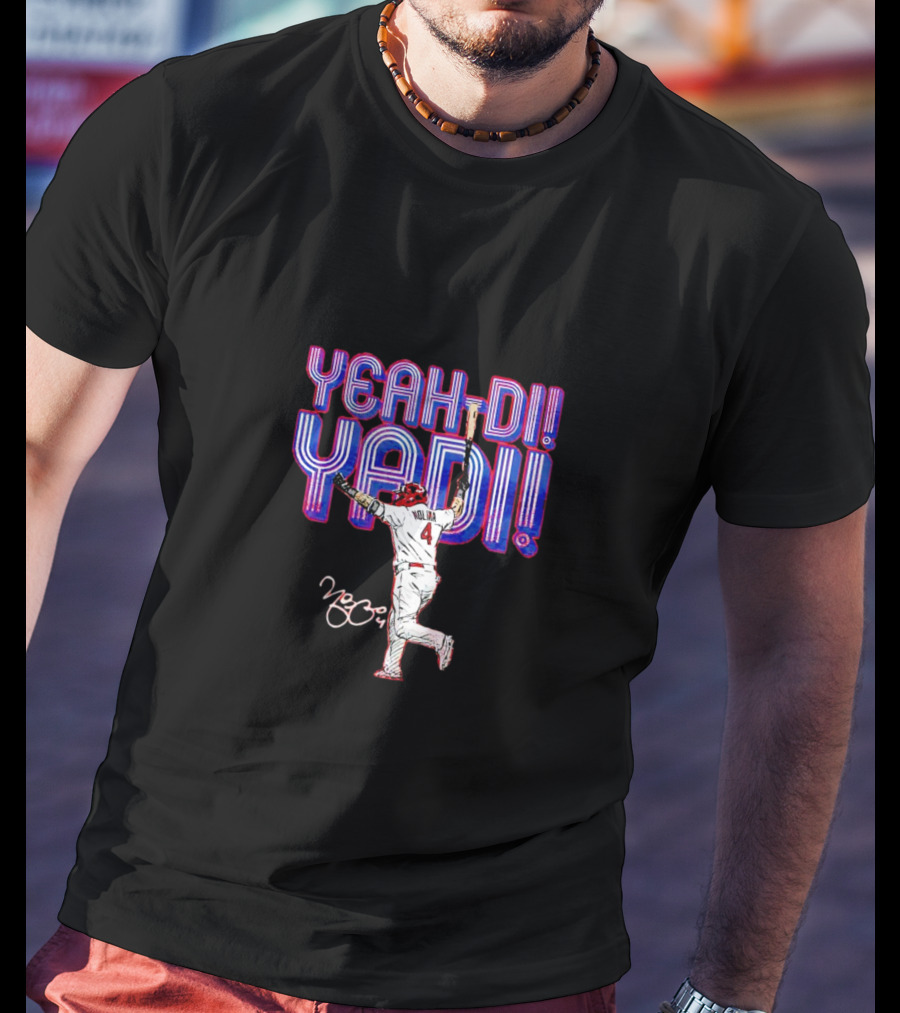 Yadier Molina Yeah-Di Yadi 4 St. Louis Cardinals Signature Baseball T-Shirt