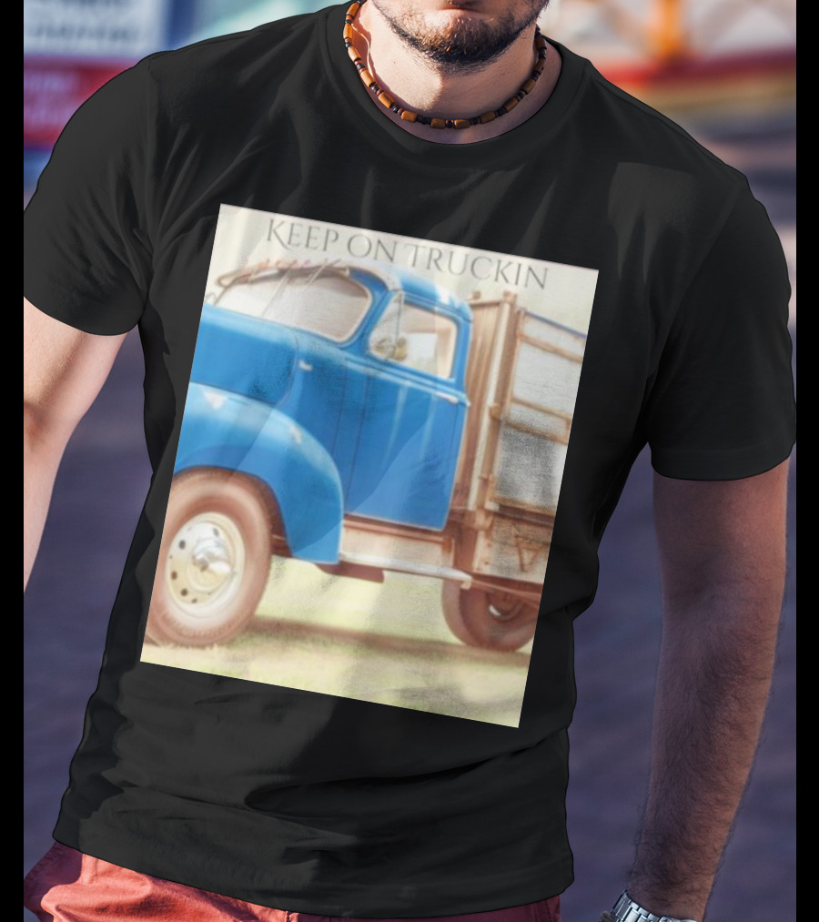 Keep On Truckin' Vintage Blue Truck Nostalgia T-Shirt