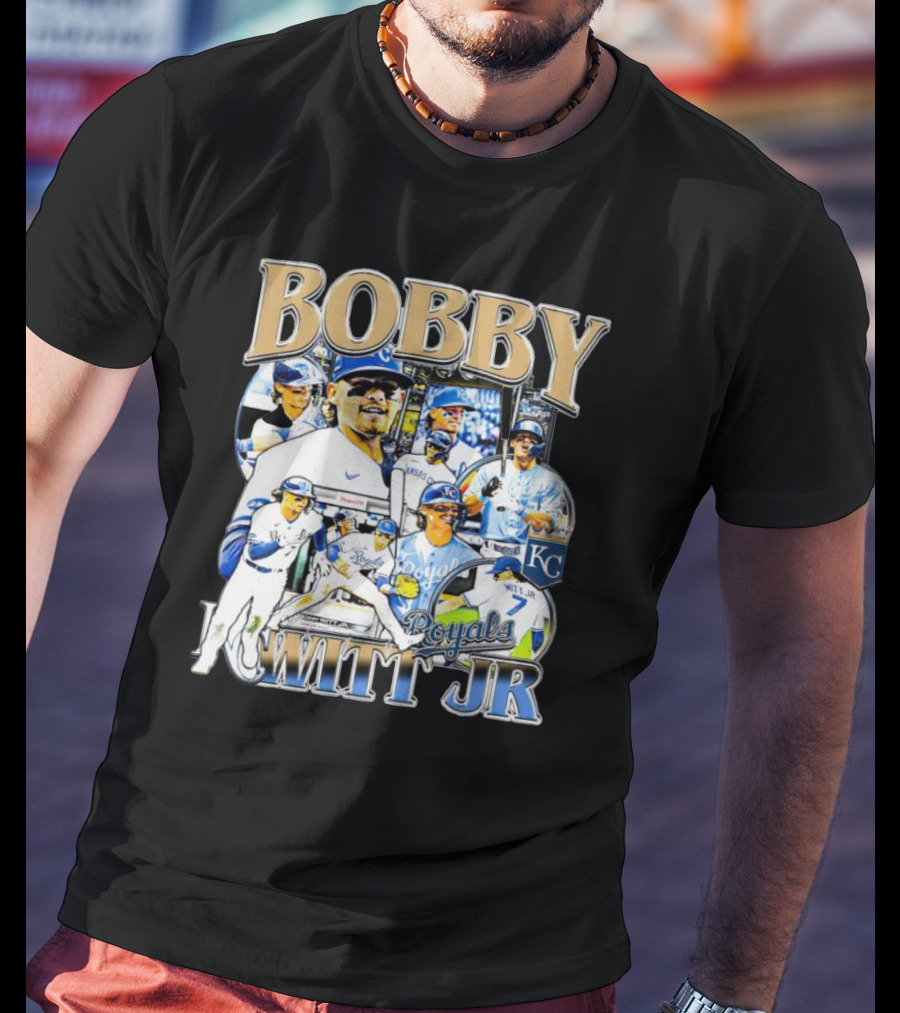 Bobby Witt Jr. Royals Baseball Collage T-Shirt