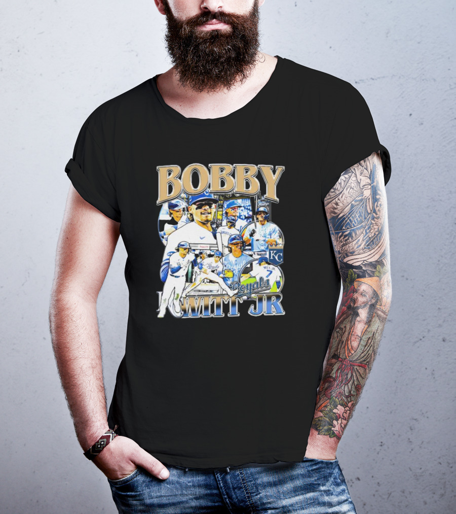 Bobby Witt Jr. Royals Baseball Collage T-Shirt