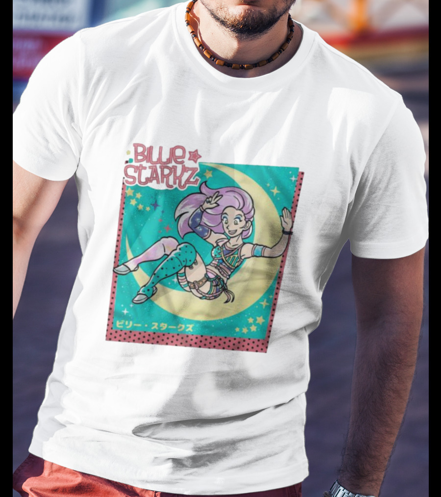 Billie Starkz Starz Anime Style Moon And Stars T-Shirt