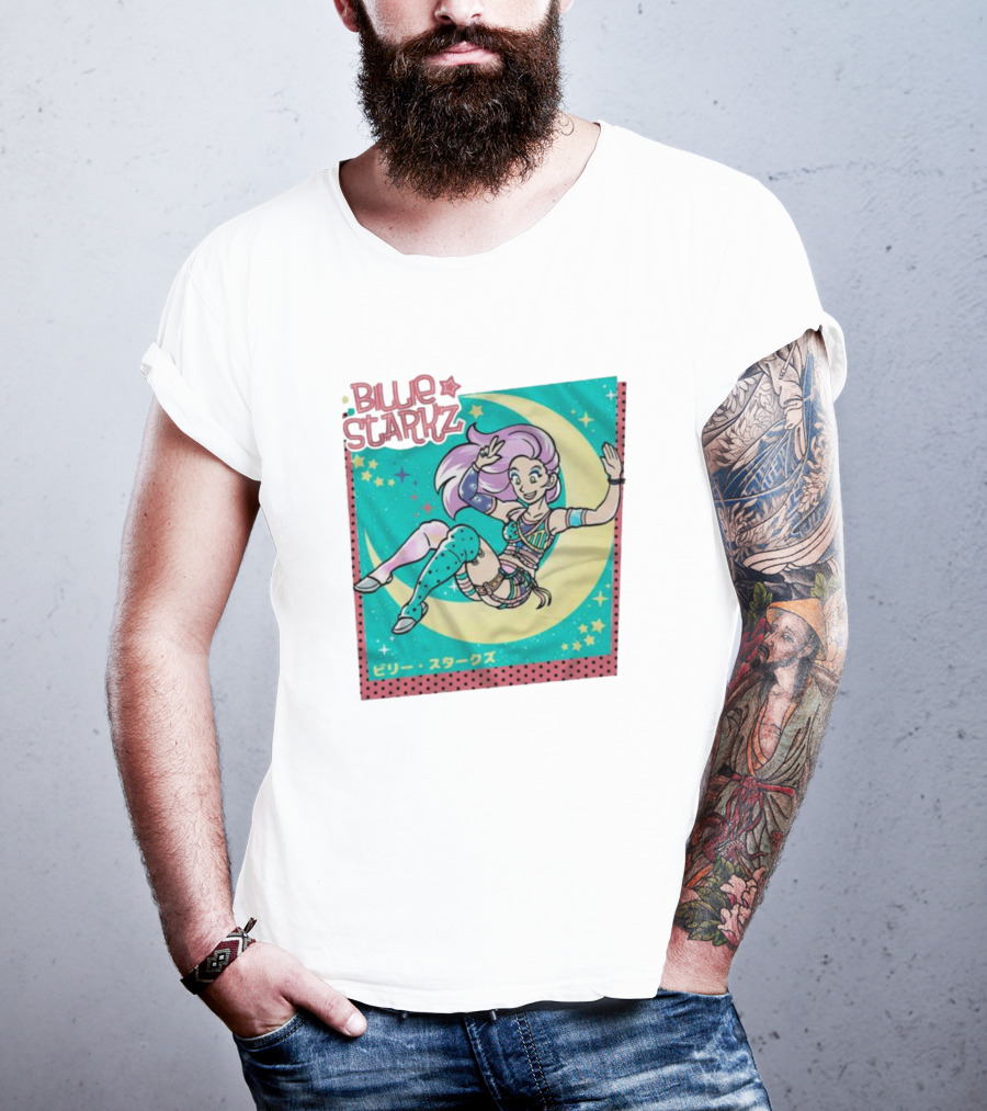 Billie Starkz Starz Anime Style Moon And Stars T-Shirt