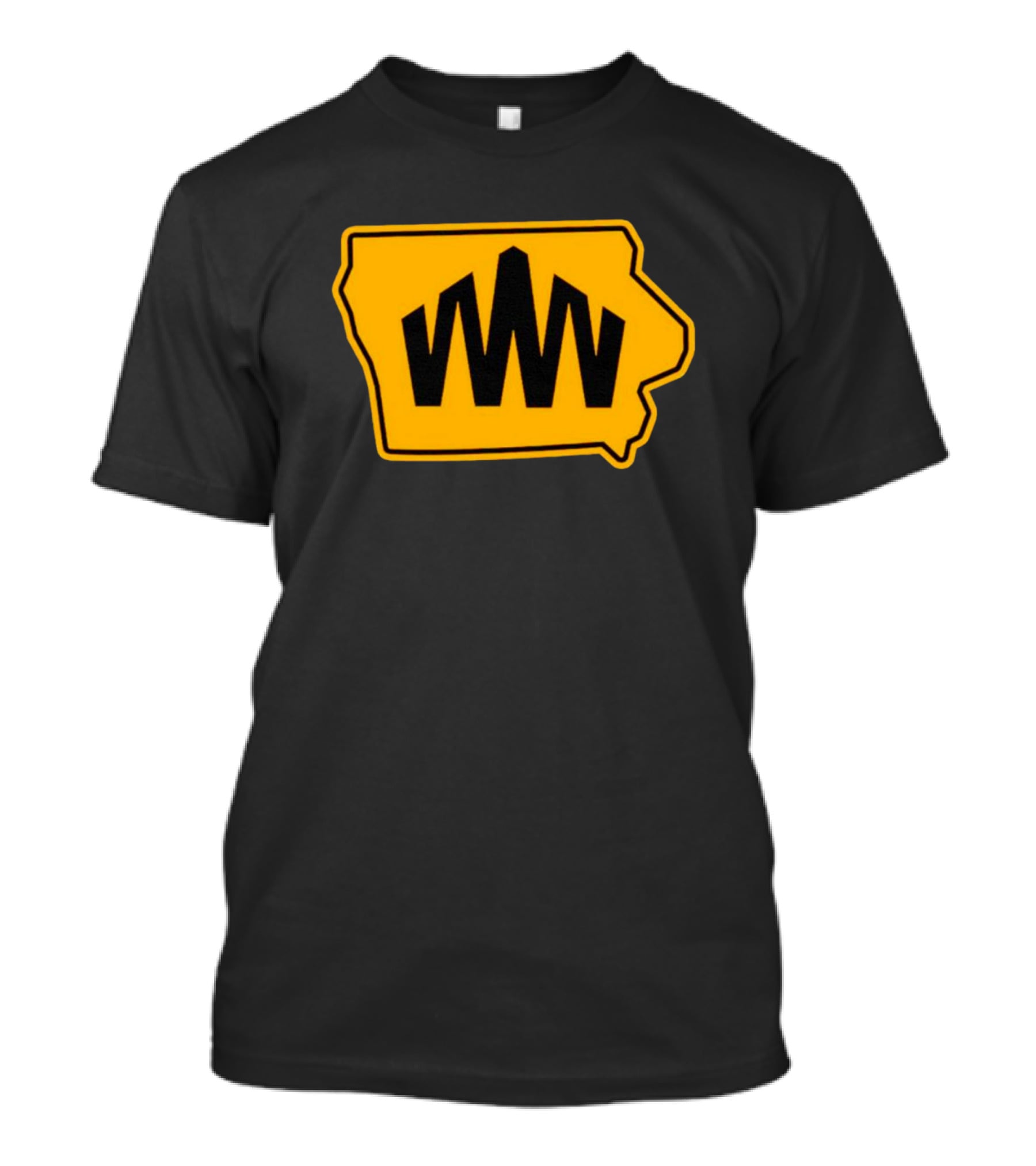 Iowa Map With WW Lettering Brent Blum We Will Collective T-Shirt