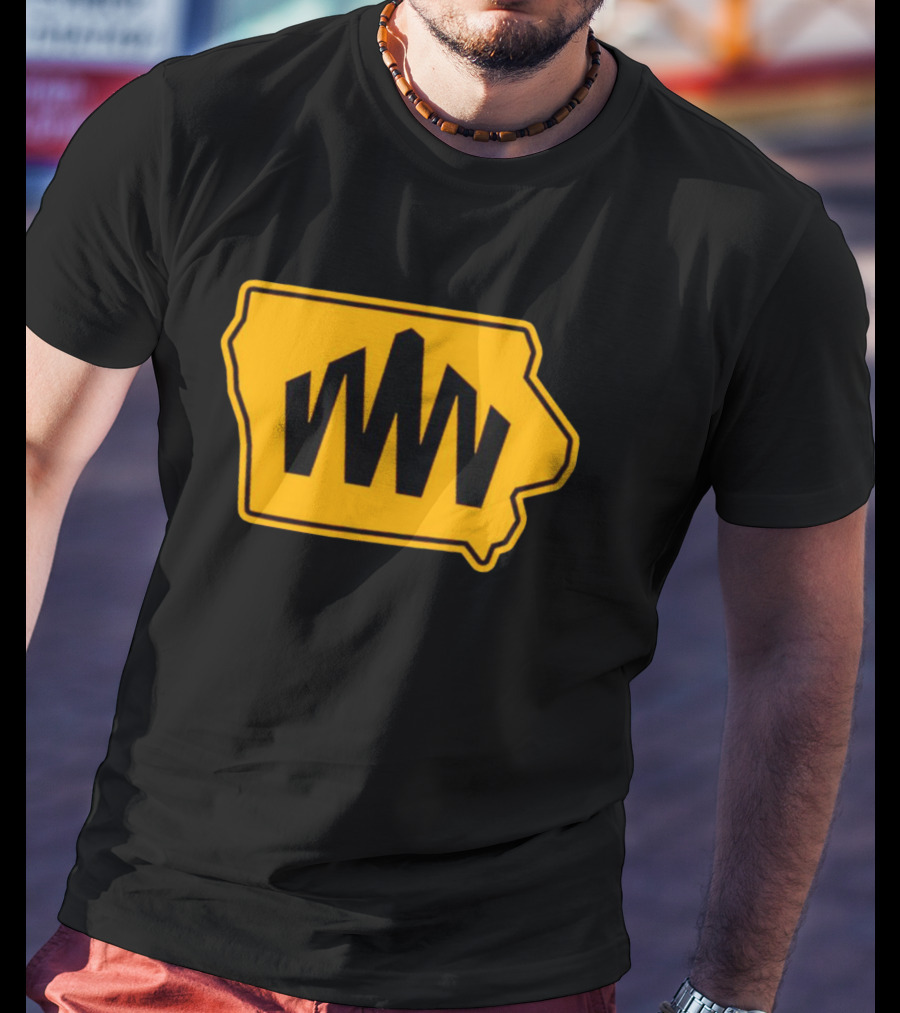 Iowa Map With WW Lettering Brent Blum We Will Collective T-Shirt