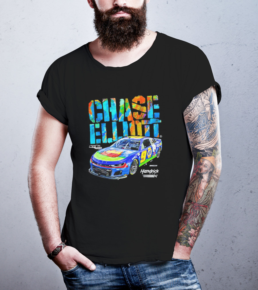 Chase Elliott #9 Hendrick Motorsports Colorful Design NASCAR Racer T-Shirt