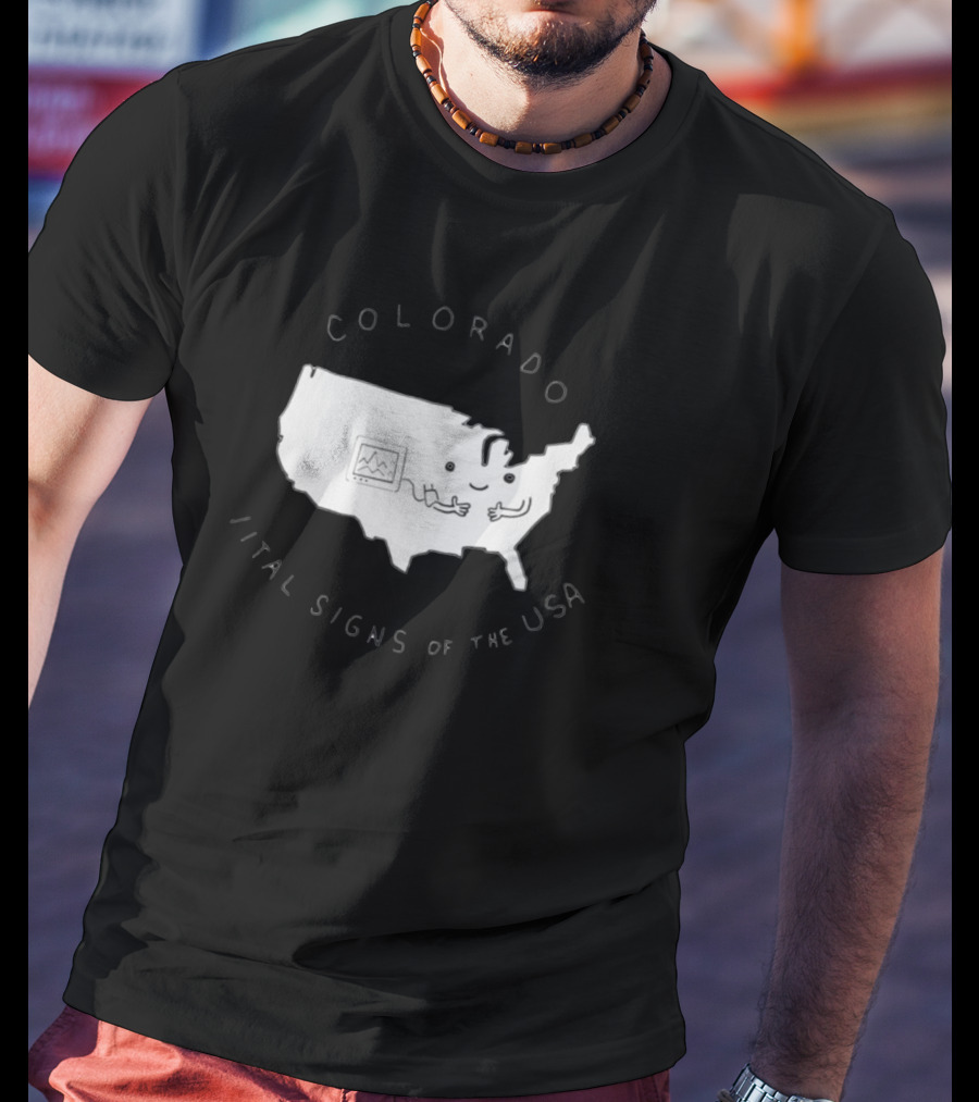 Colorado Vital Signs Of The USA Fun Map T-Shirt