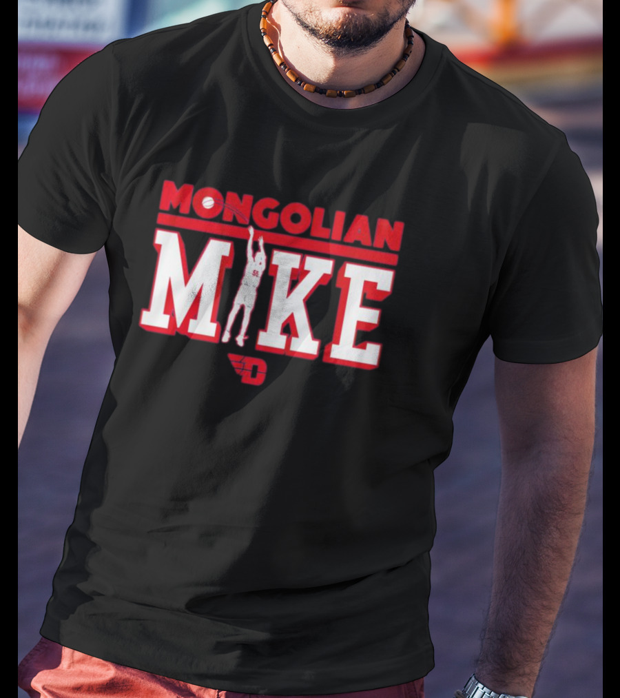 Mongolian Mike #55 Dayton Basketball Hoops T-Shirt