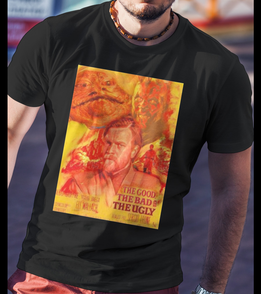 Obi Wan Kenobi Darth Maul Jabba The Good The Bad The Ugly Movie T-Shirt