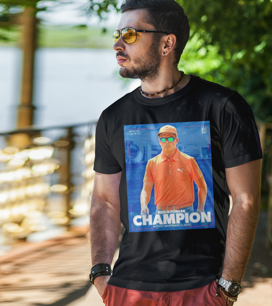 WK 36/45 Rickie Fowler Champion Rocket Mortgage Classic T-Shirt