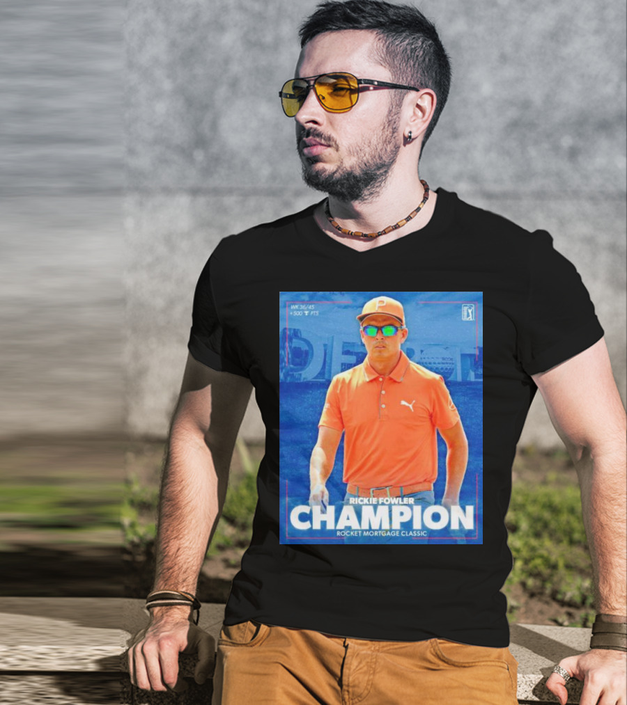 WK 36/45 Rickie Fowler Champion Rocket Mortgage Classic T-Shirt