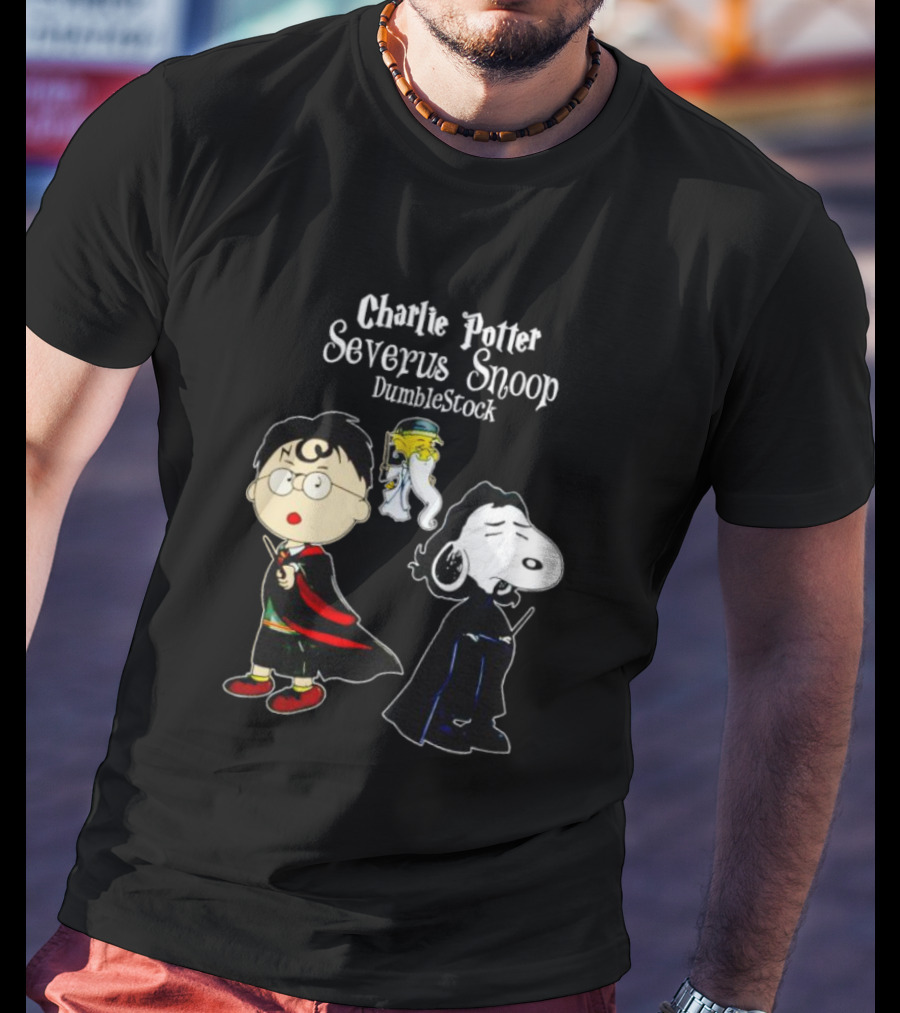 Charlie Potter Severus Snoop DumbleStock Wizard Characters Crossover T-Shirt
