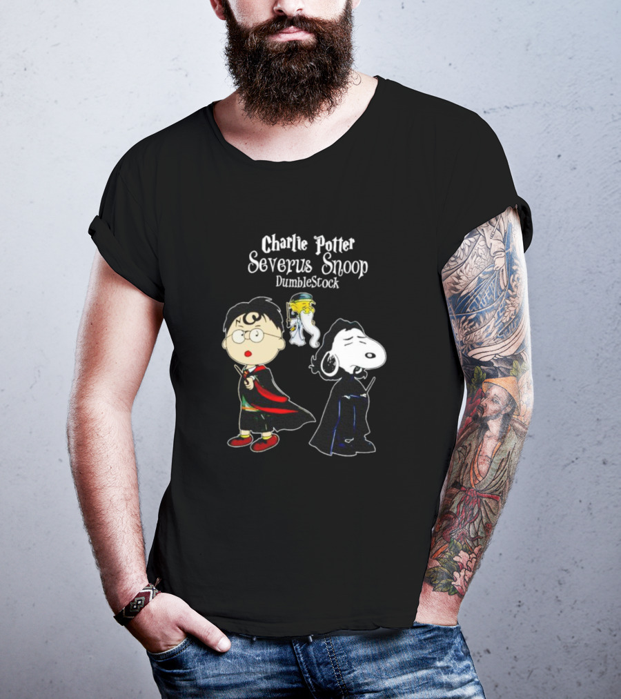 Charlie Potter Severus Snoop DumbleStock Wizard Characters Crossover T-Shirt
