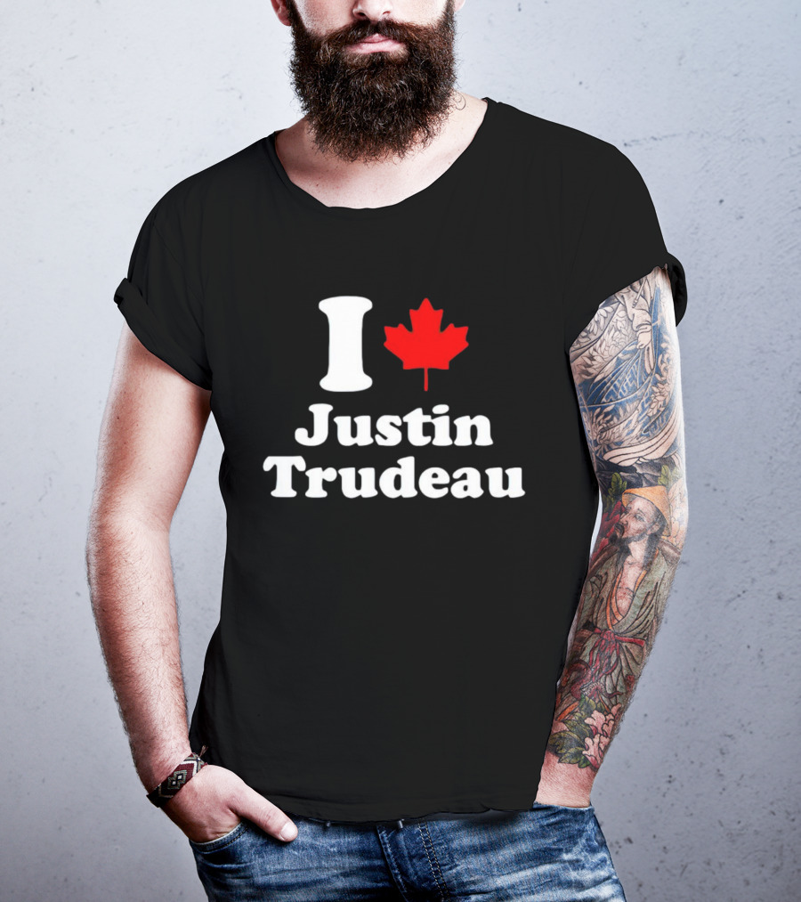I Love Justin Trudeau Canada Maple Leaf T-Shirt
