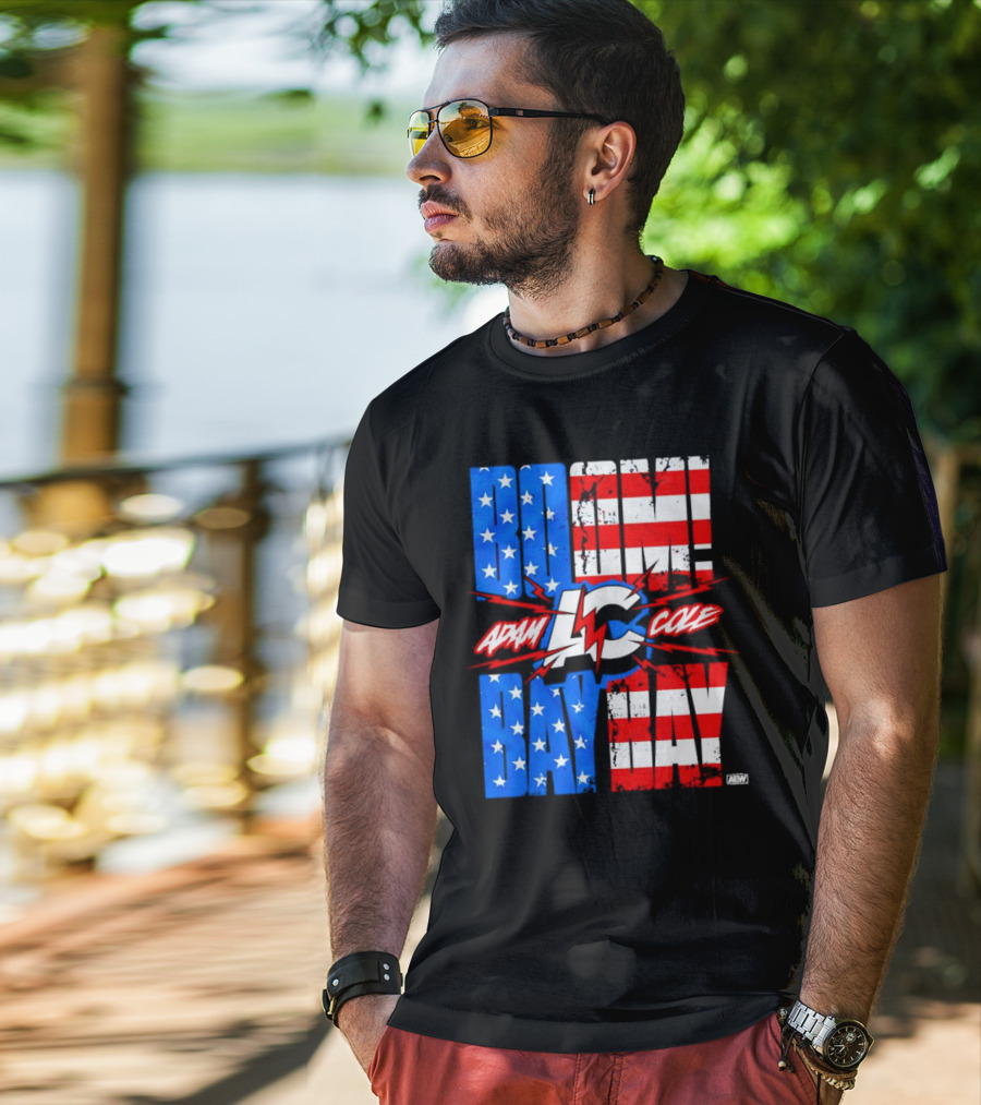 Adam Cole Boom Bay Bay American Flag AEW T-Shirt