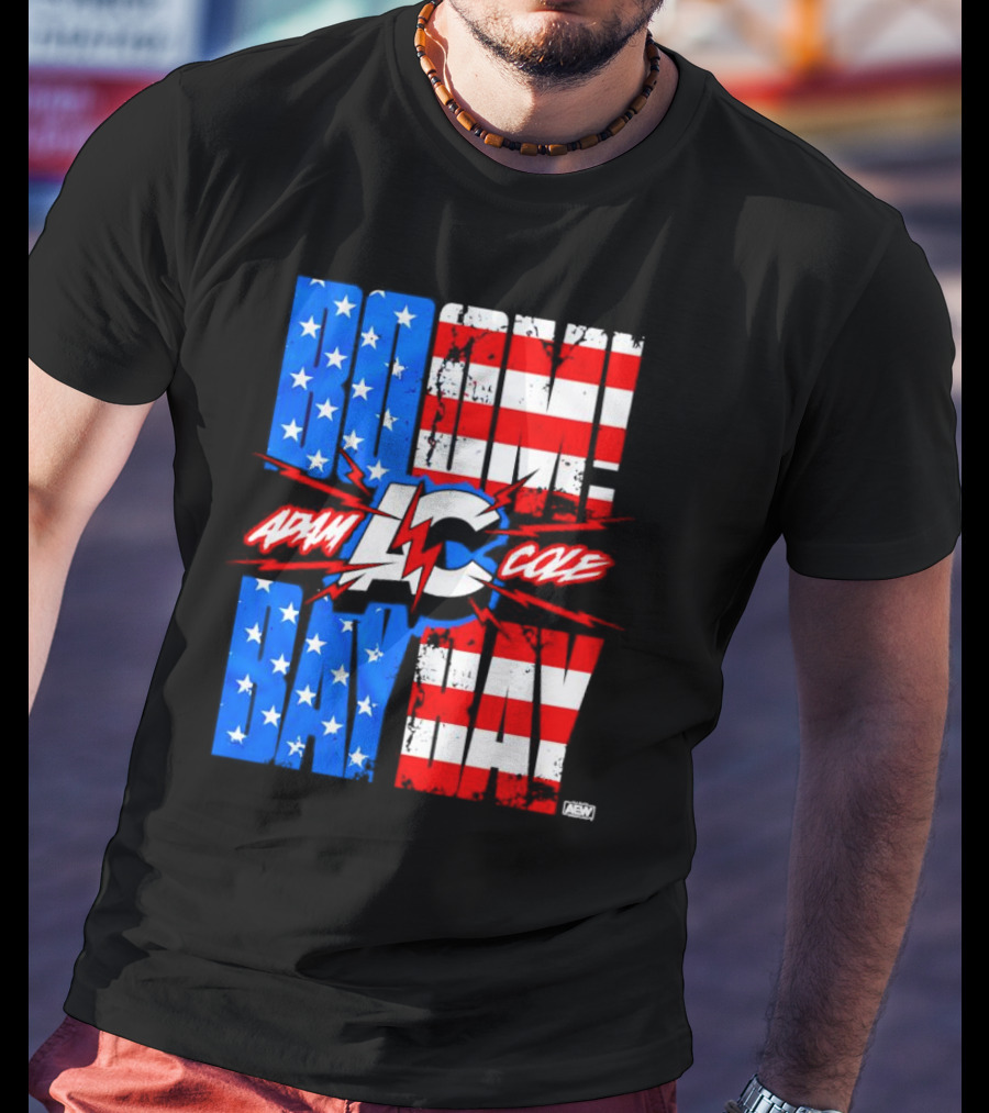 Adam Cole Boom Bay Bay American Flag AEW T-Shirt
