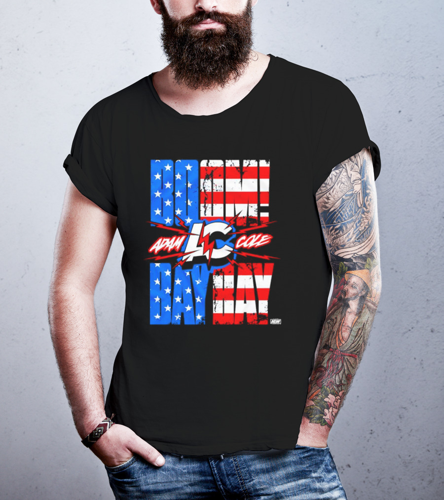 Adam Cole Boom Bay Bay American Flag AEW T-Shirt