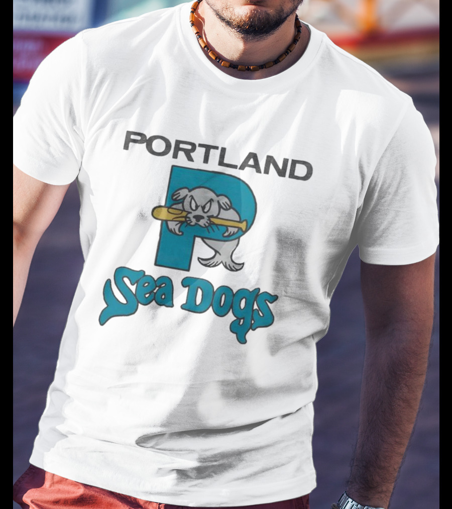 Portland Sea Dogs Baseball Bat T-Shirt