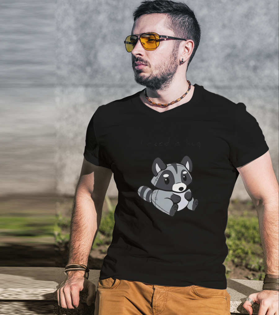 I Need A Hug Cute Raccoon T-Shirt