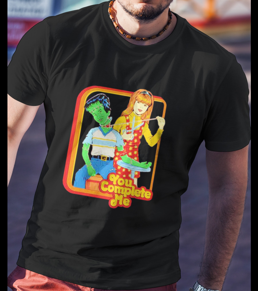 You Complete Me Frankenstein Puppet Vintage T-Shirt