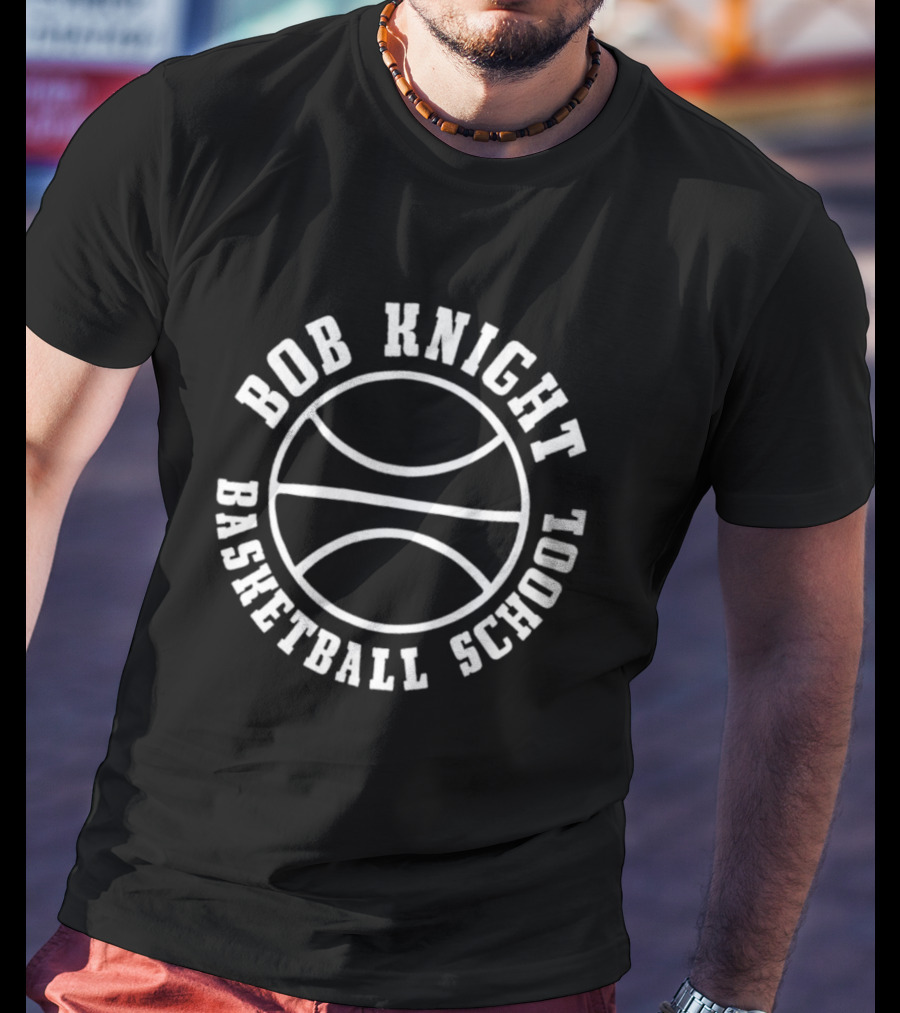 Bob Knight Basketball School Logo With Basketball T-Shirt