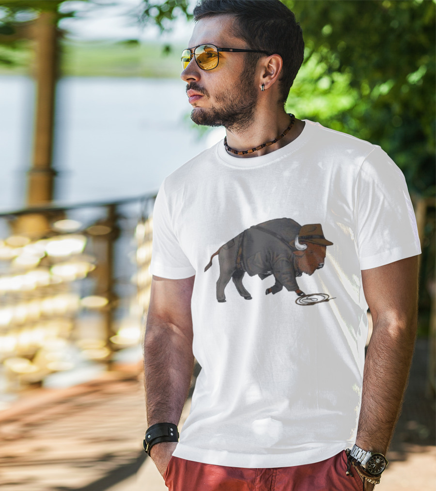 Buffalo Jones Cowboy Western Lasso Adventure T-Shirt