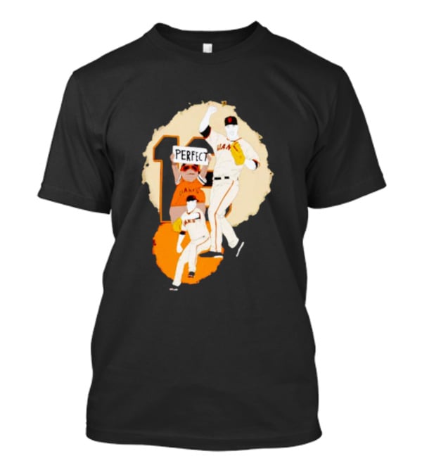 Perfect Game Giants Baseball Celebration Matt Cain T-Shirt