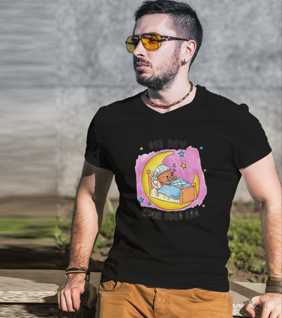 In My Honk Shoo Era Sleepy Bear On Crescent Moon T-Shirt