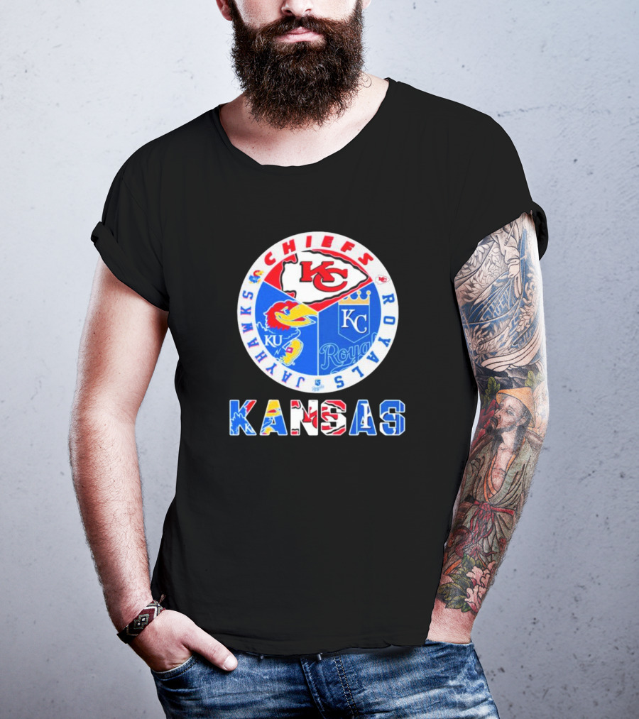 Kansas Jayhawks Chiefs Royals Sports Team T-Shirt