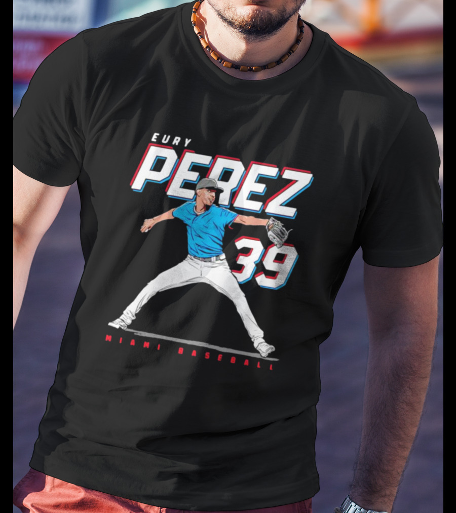 Eury Pérez 39 Miami Baseball Player MVP T-Shirt