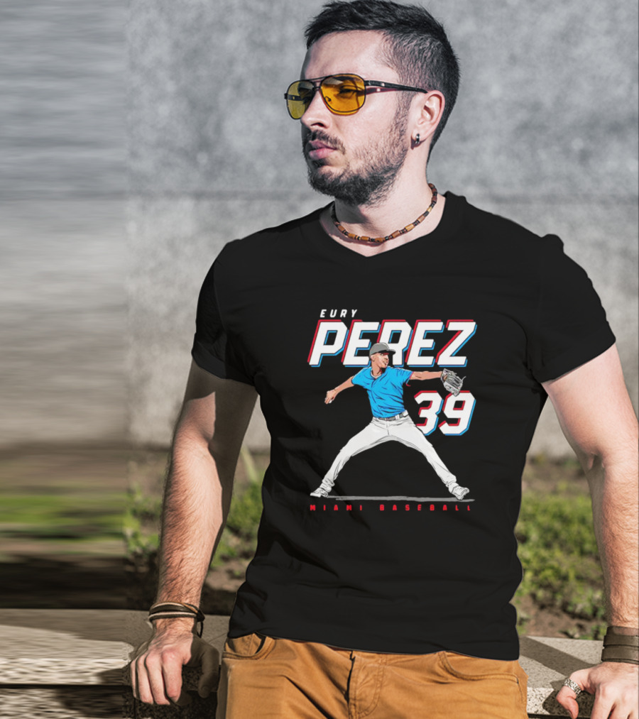 Eury Pérez 39 Miami Baseball Player MVP T-Shirt