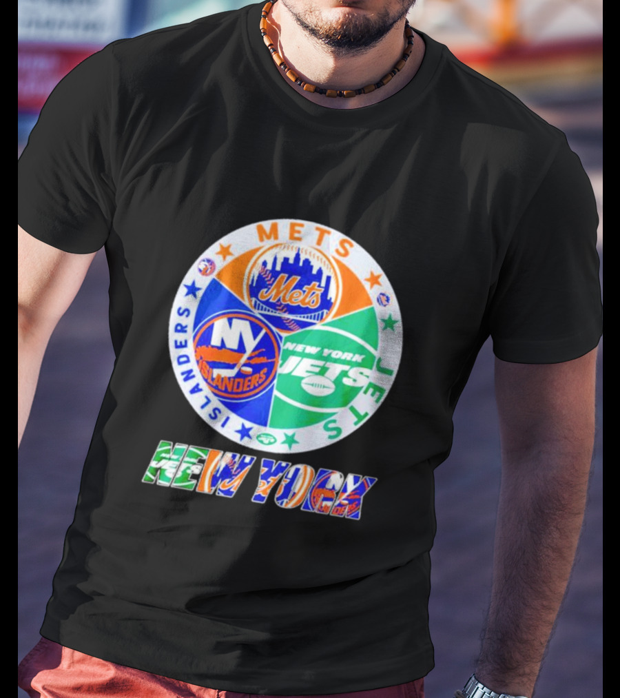 New York Mets Islanders Jets Sports Team T-Shirt