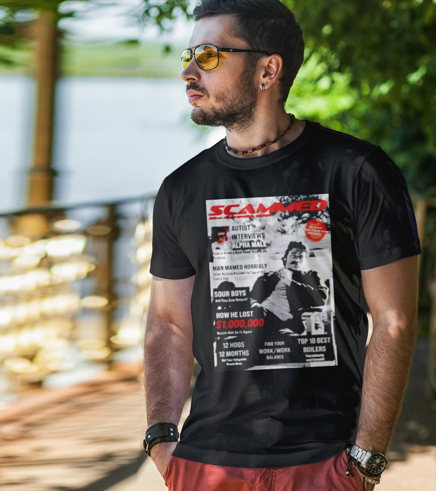 SCAMMED Sour Boys Autist Interviews Alpha Male Magazine Cover T-Shirt