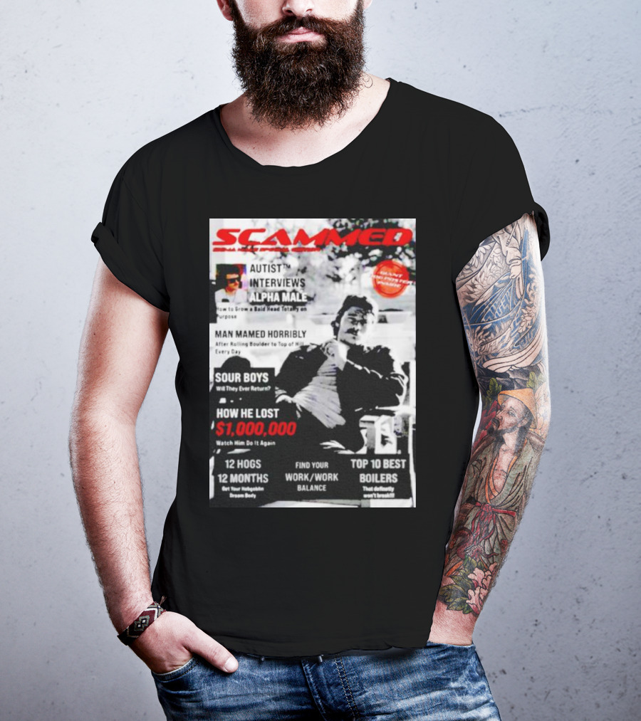 SCAMMED Sour Boys Autist Interviews Alpha Male Magazine Cover T-Shirt