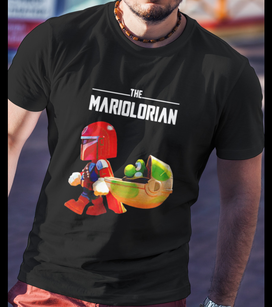 The Mandalorian And Super Mario The Mariolorian Yoshi T-Shirt