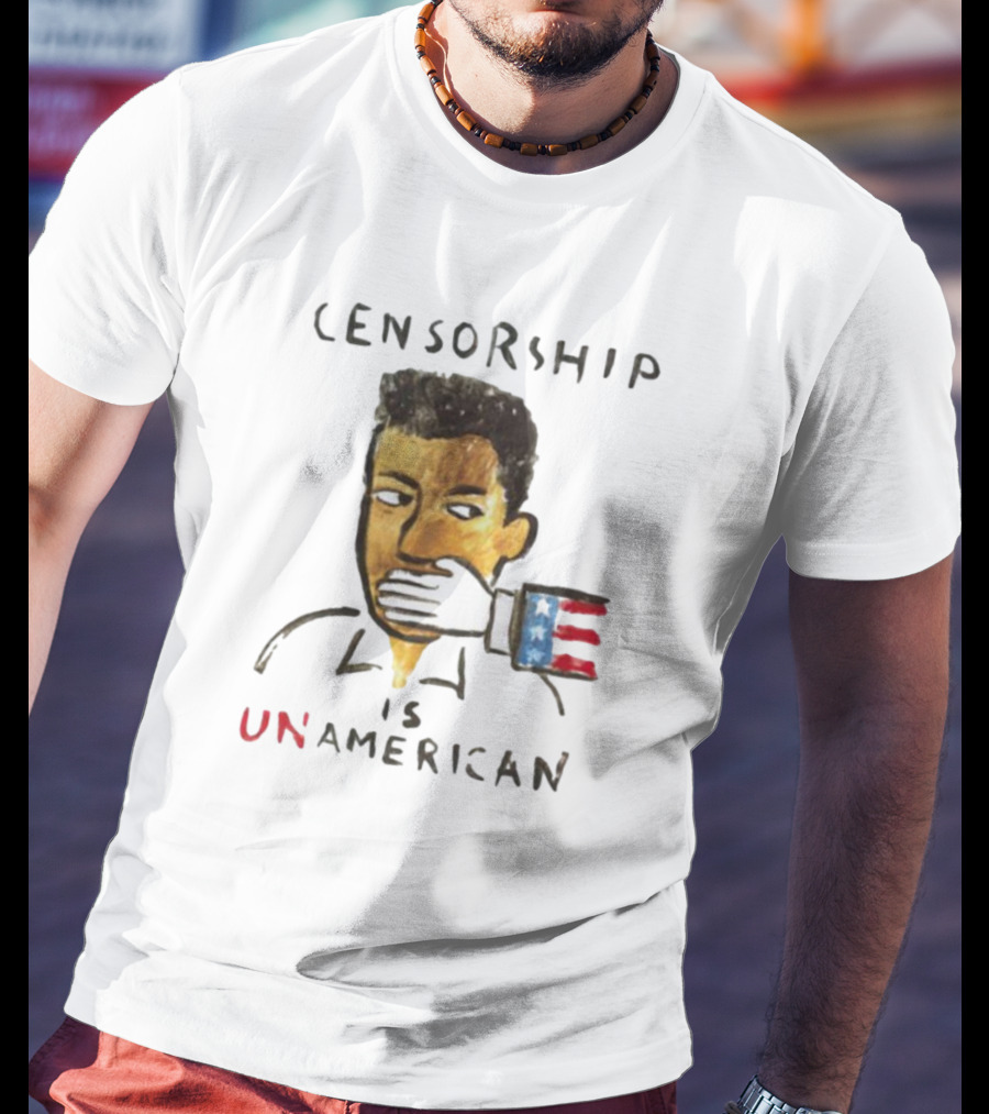 Censorship Is Unamerican With American Flag Colors T-Shirt
