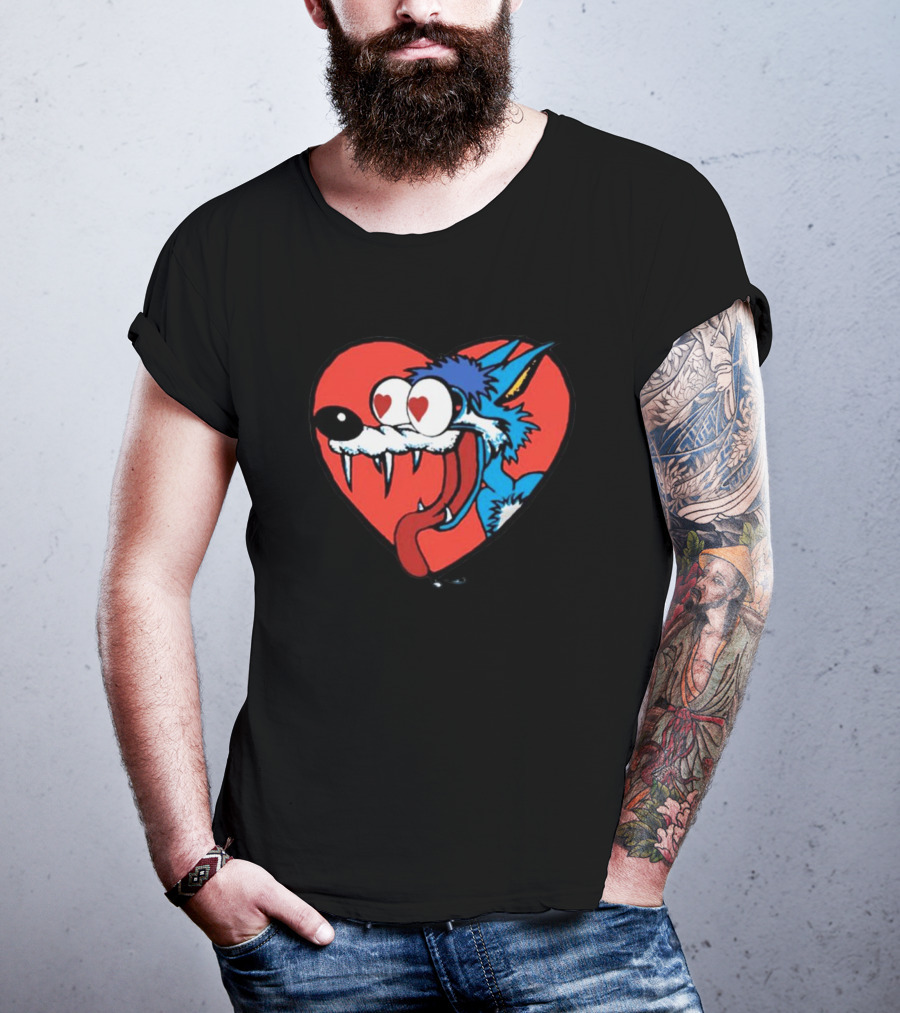 Wolf Heart Eyes Lizard Jesus T-Shirt