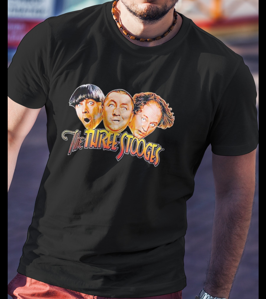 The Three Stooges Classic Comedy Trio Faces T-Shirt