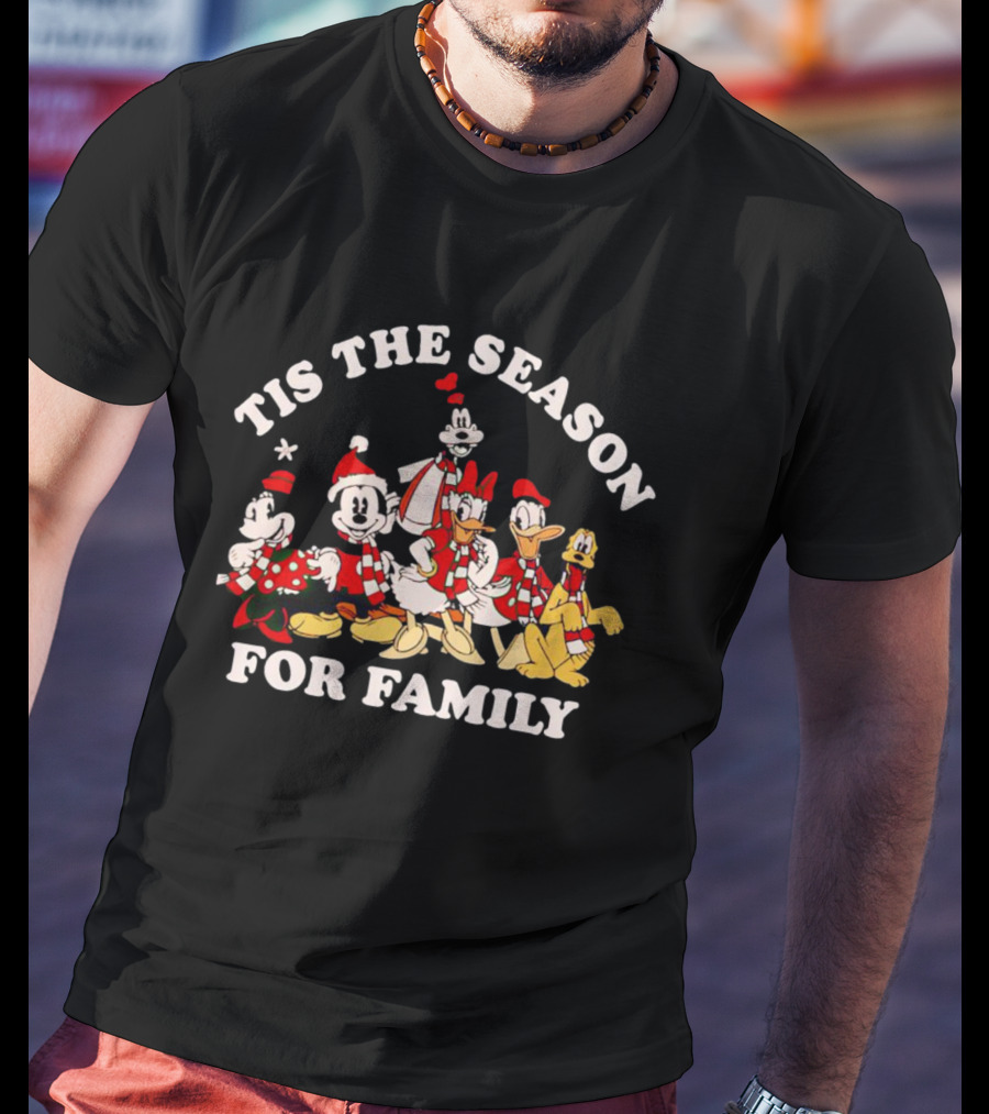 Disney Family Christmas Season Mickey Donald Goofy Minnie Pluto T-Shirt