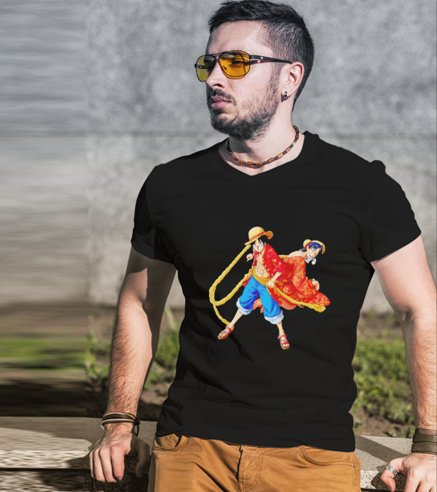 Monkey D. Luffy And Portgas D. Ace One Piece Straw Hat Pirates Animated Characters T-Shirt