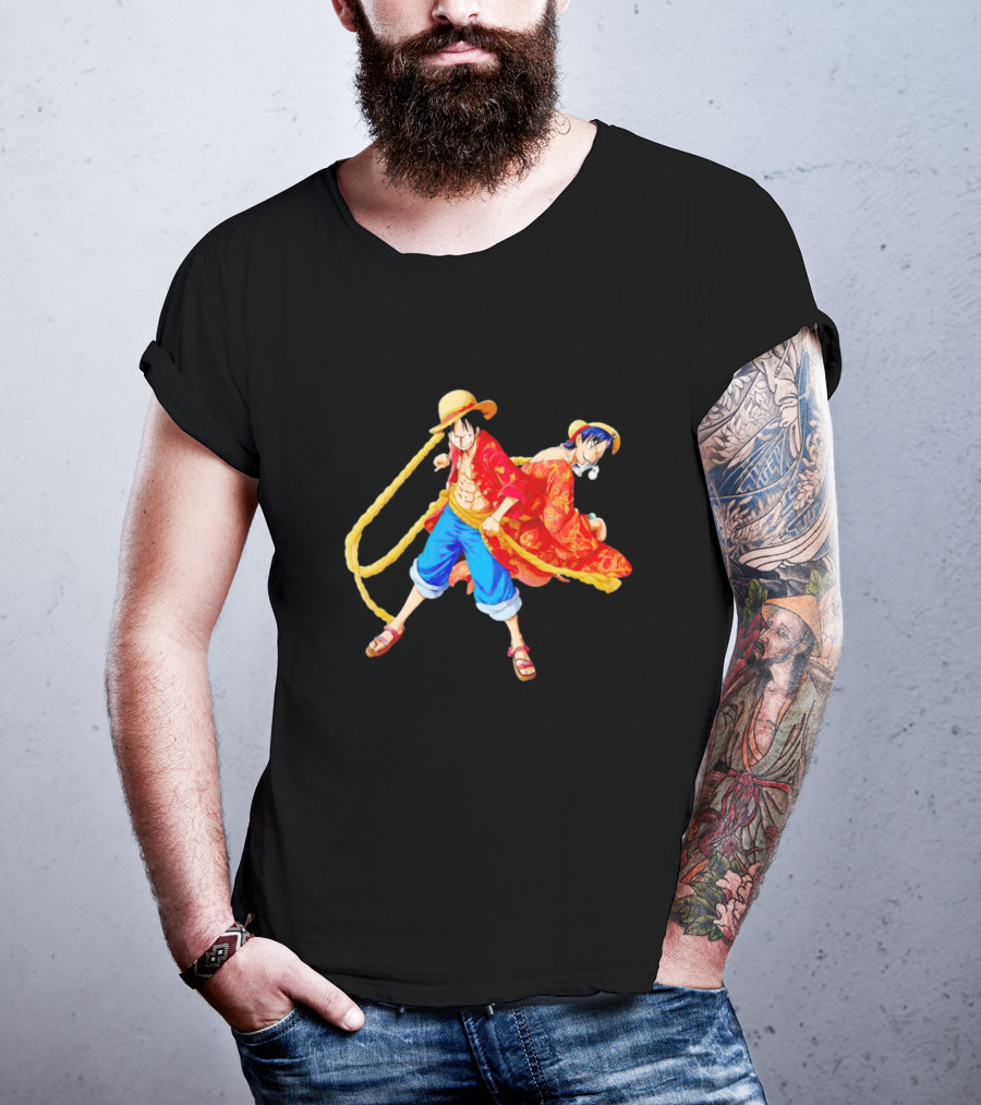Monkey D. Luffy And Portgas D. Ace One Piece Straw Hat Pirates Animated Characters T-Shirt