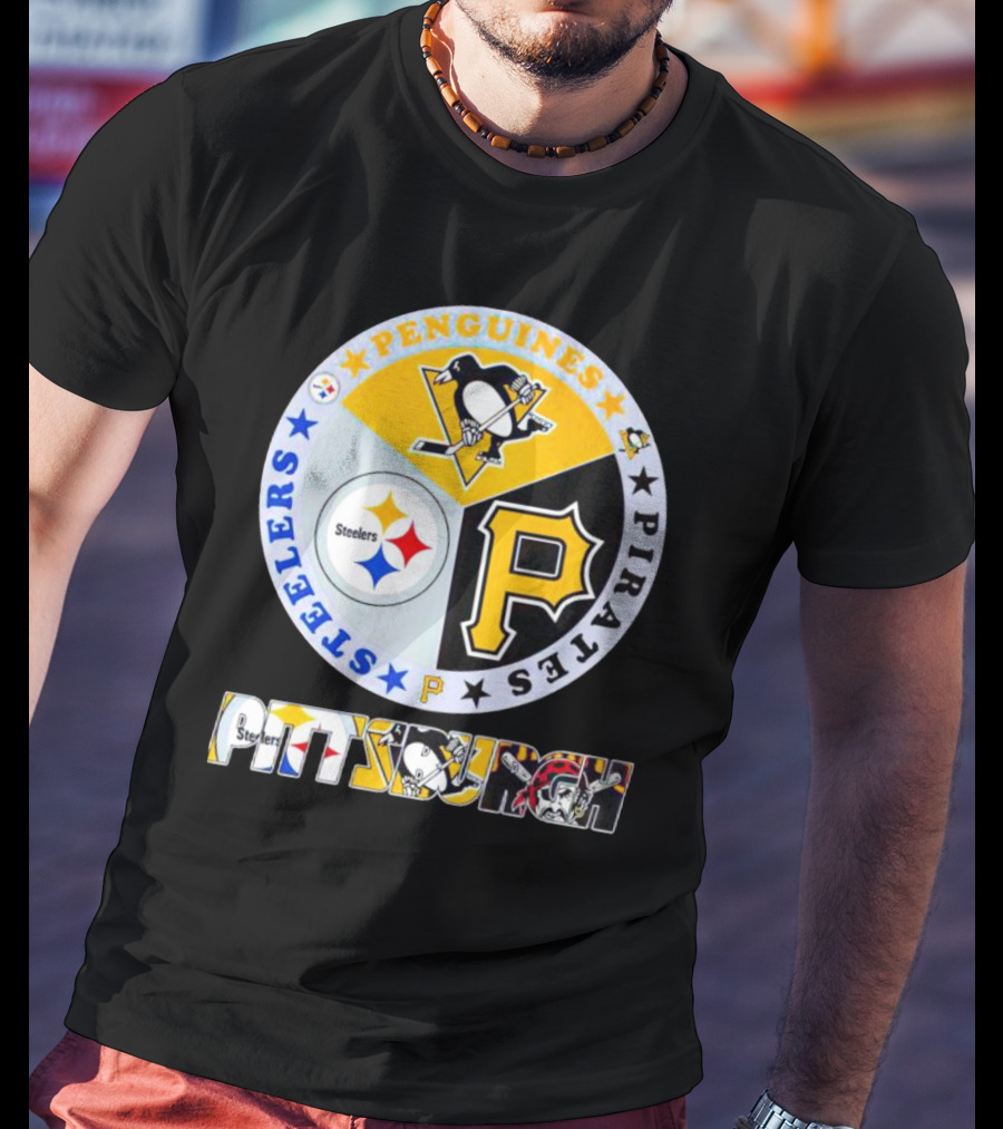 Steelers Penguins Pirates Pittsburgh Circle T-Shirt