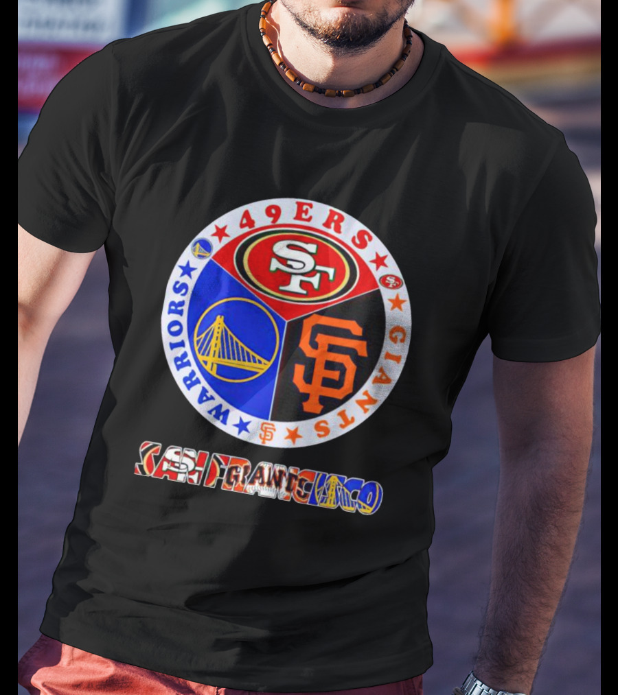 San Francisco 49ers Giants Warriors Logos Circle T-Shirt