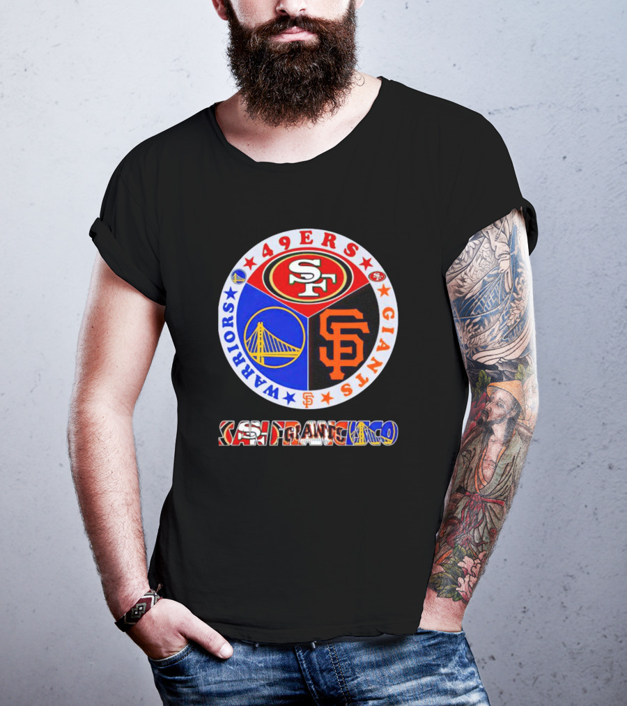 San Francisco 49ers Giants Warriors Logos Circle T-Shirt