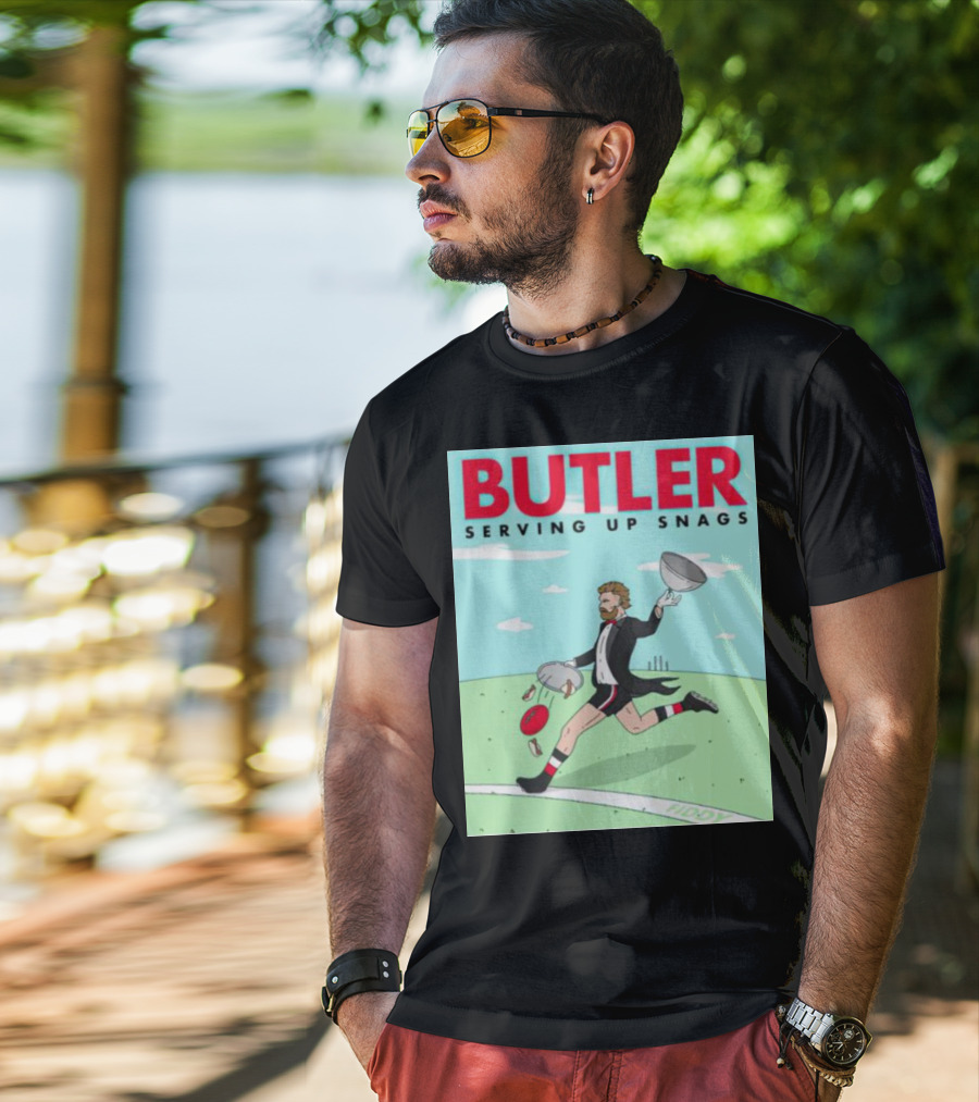 Butler Serving Up Snags Afl Football Tuxedo T-Shirt