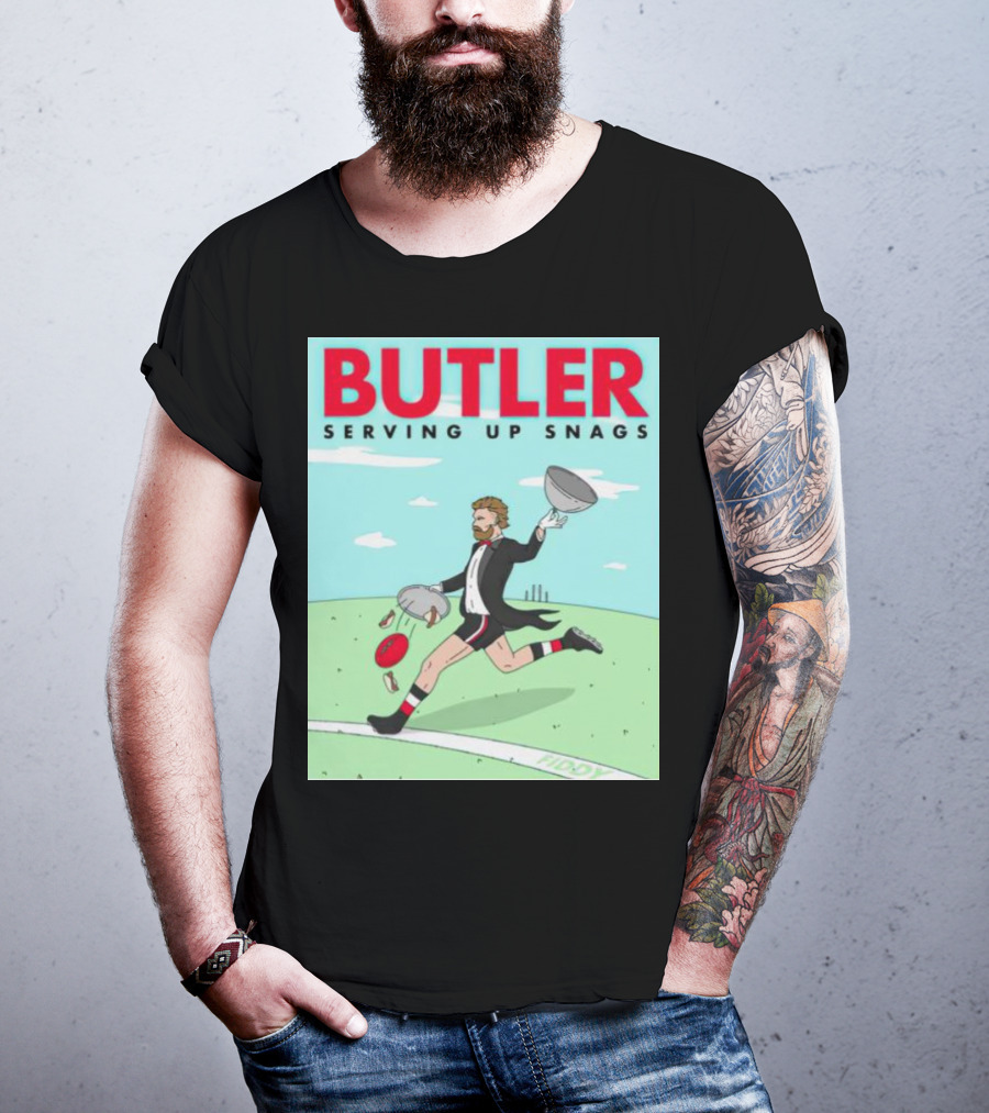 Butler Serving Up Snags Afl Football Tuxedo T-Shirt