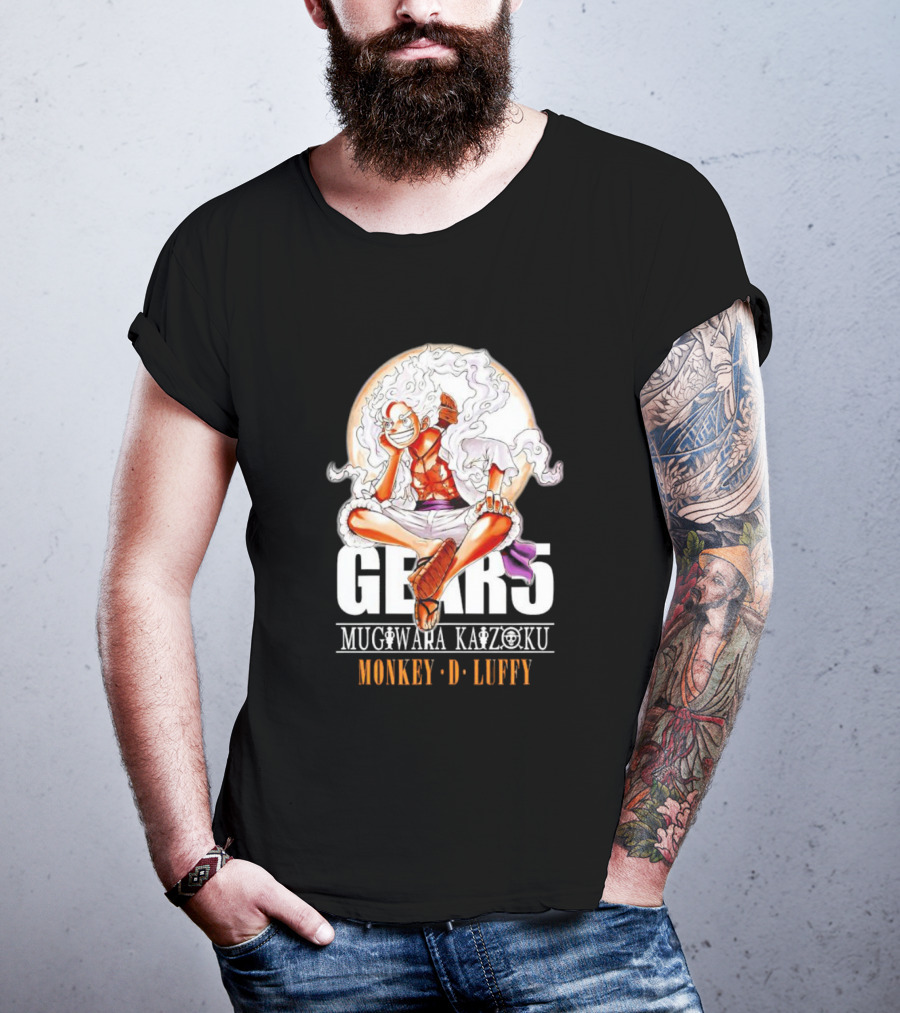 One Piece Monkey D. Luffy Gears Mugiwara Kaizoku T-Shirt