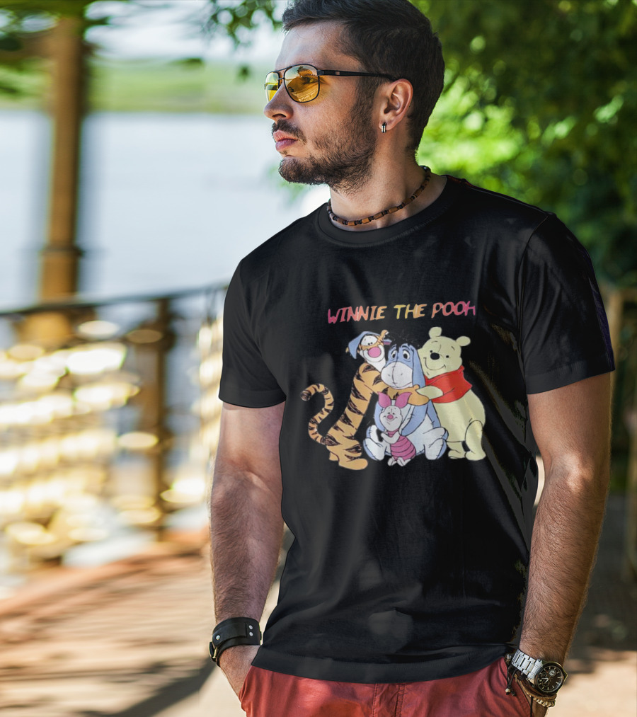 Winnie The Pooh Tigger Eeyore Piglet Hug Friends T-Shirt